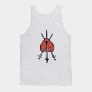 Thinky Flesh Three of Swords Tank Top